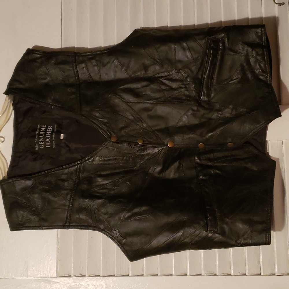 Italian Stone Leather Vest